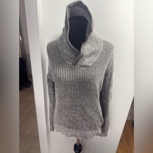 Armani Exchange Gray Cowl Neck Sweater
